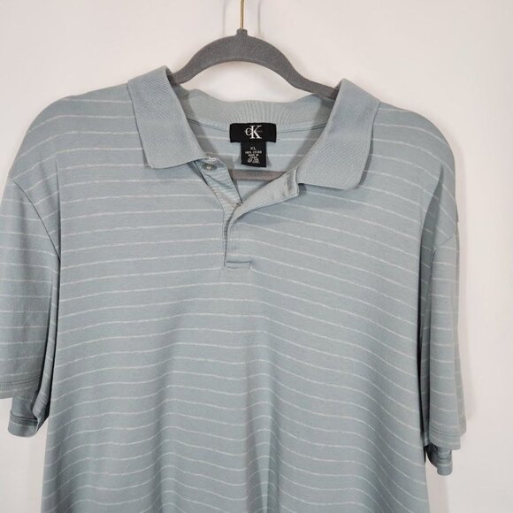 Calvin Klein Men's Striped Polo Shirt - Size XL - Picture 2 of 4